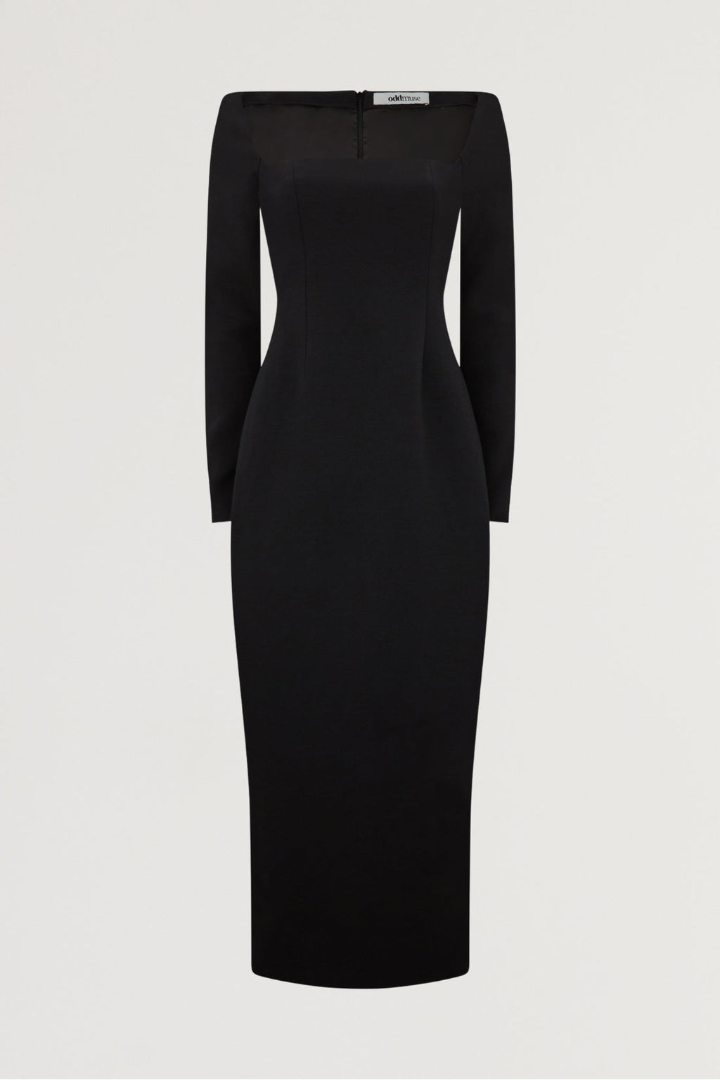 Framed Neckline Maxi Dress