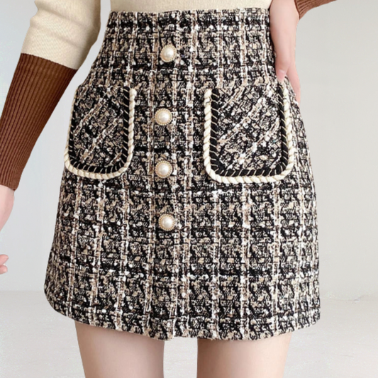 Luxury Tweed Pocket Mini Skirt