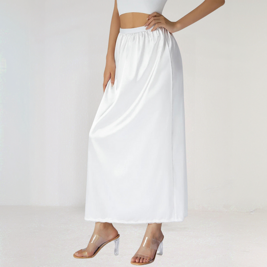 Elastic Waist Midi Skirt