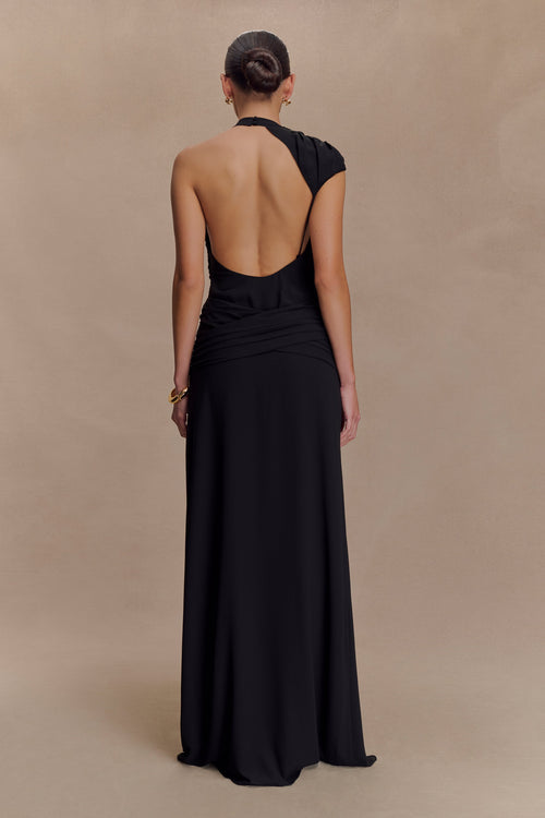 Analia Chiffon Maxi Dress - Black