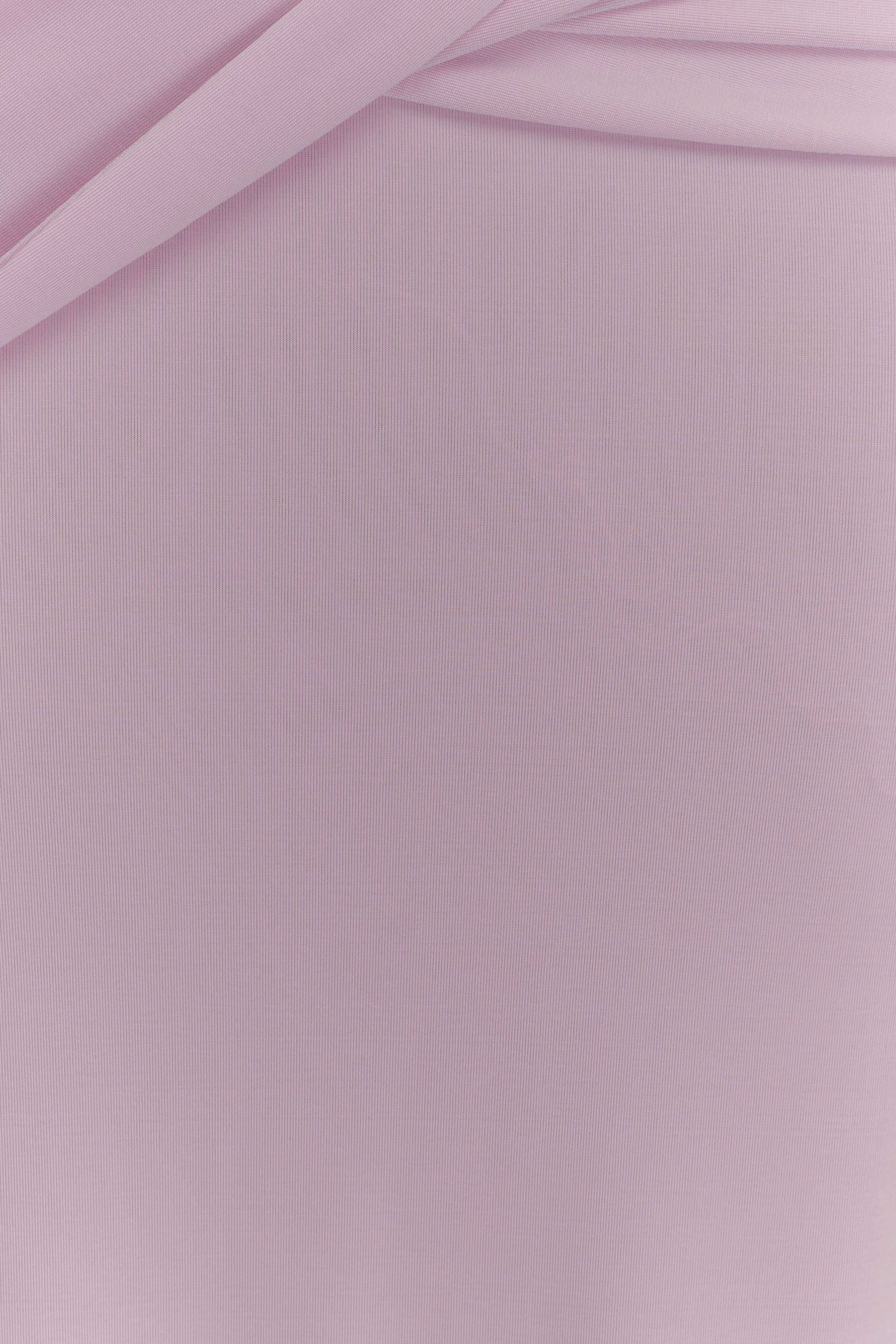 Henley Slinky Drape Maxi Dress - Baby Pink