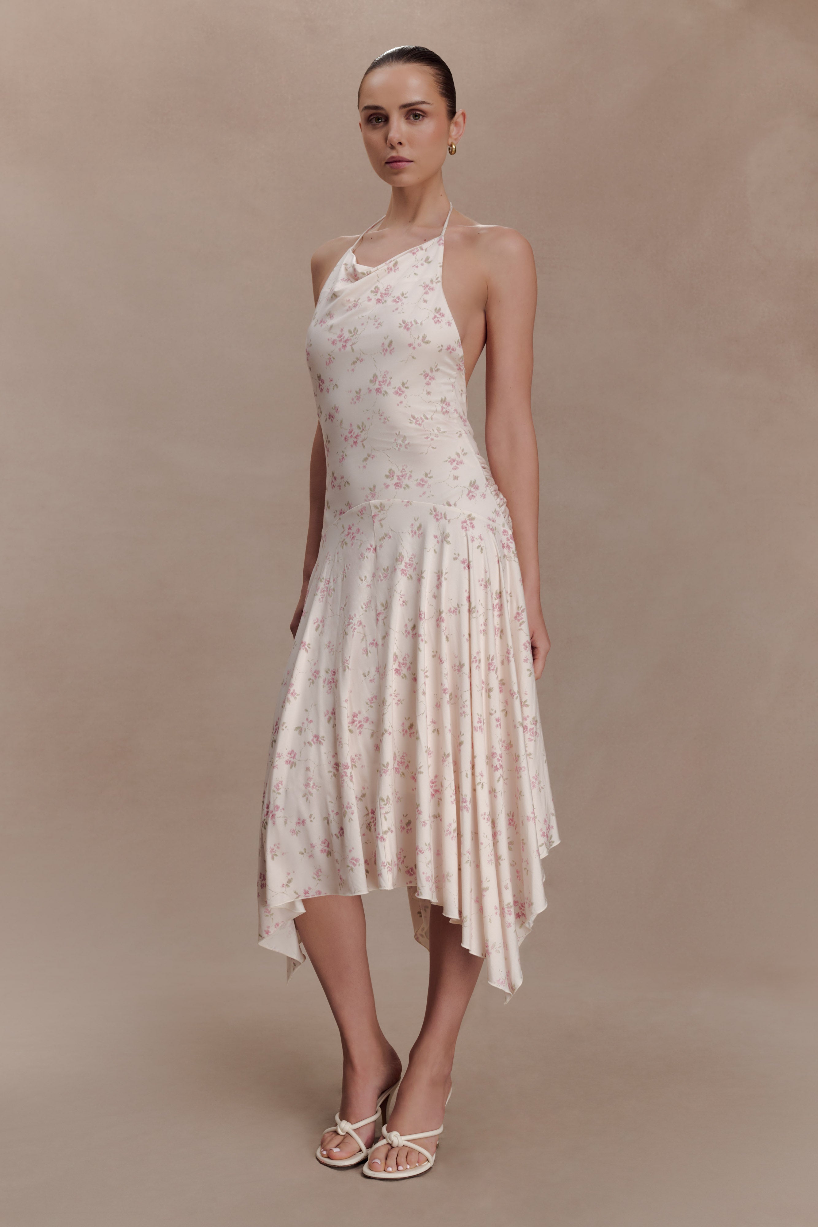 Sylvie Modal Hankie Midi Dress - Floral Ditsy Print