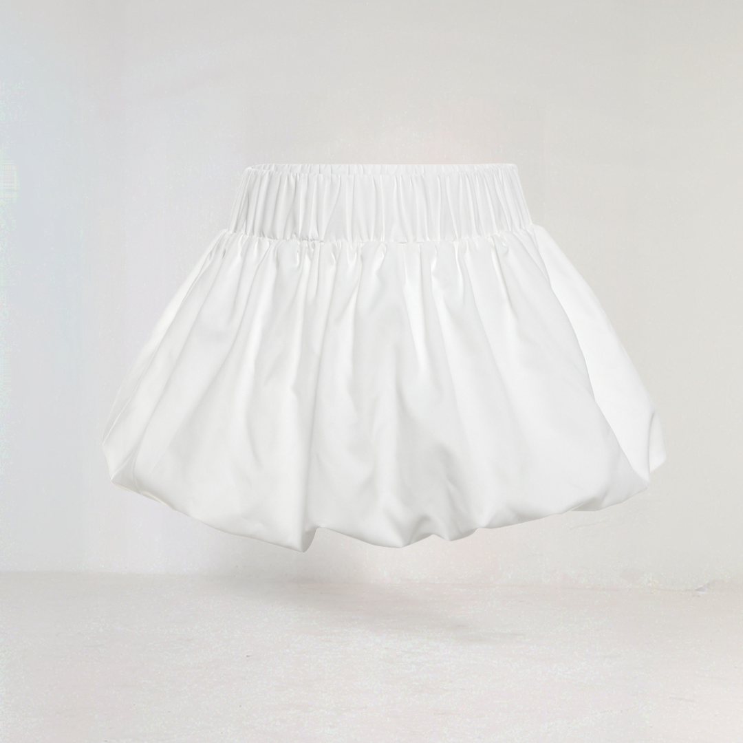 Bubble Hem Mini Skirt
