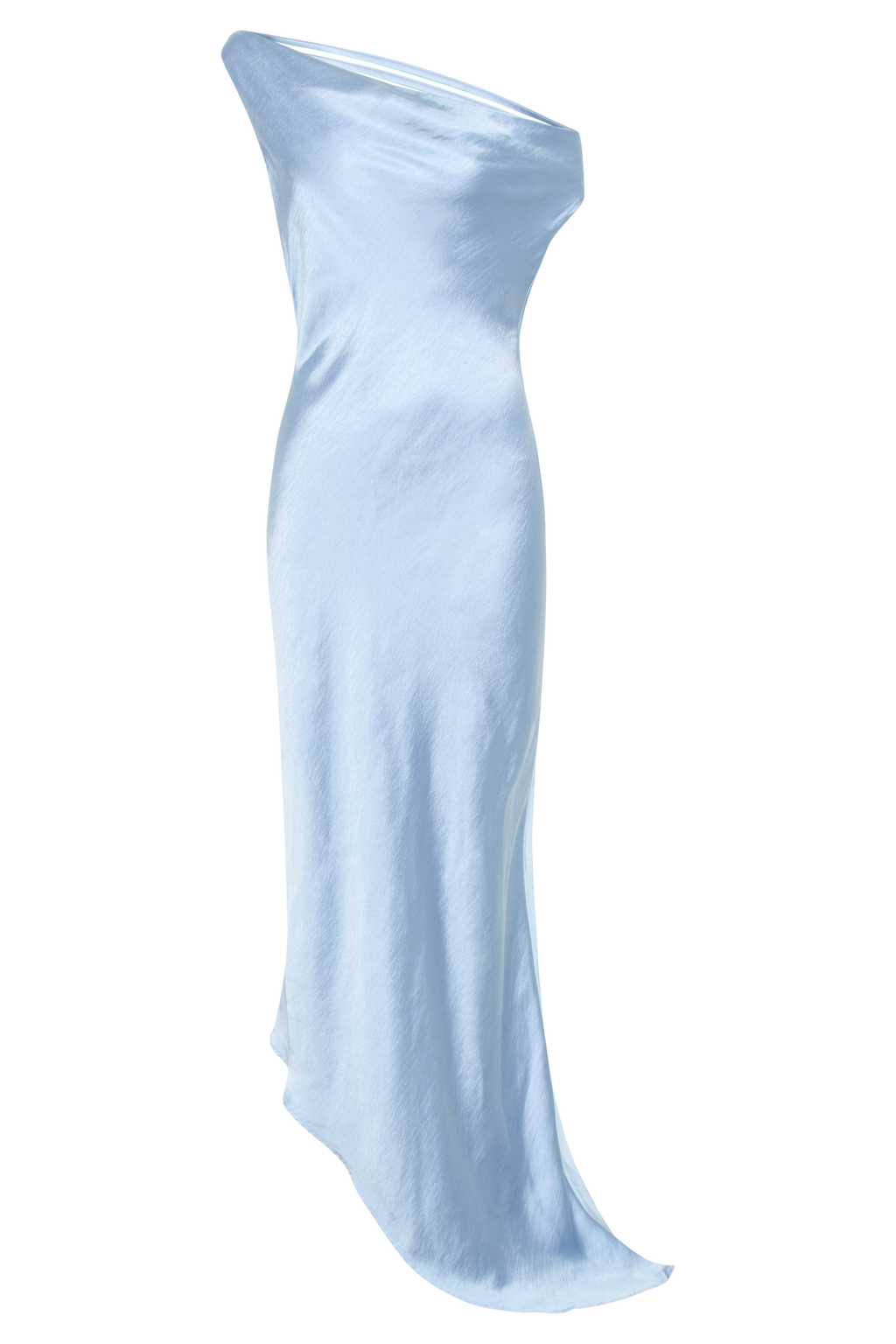 Yvette Slip Maxi Dress With Asymmetrical Hem - Cornflower Blue