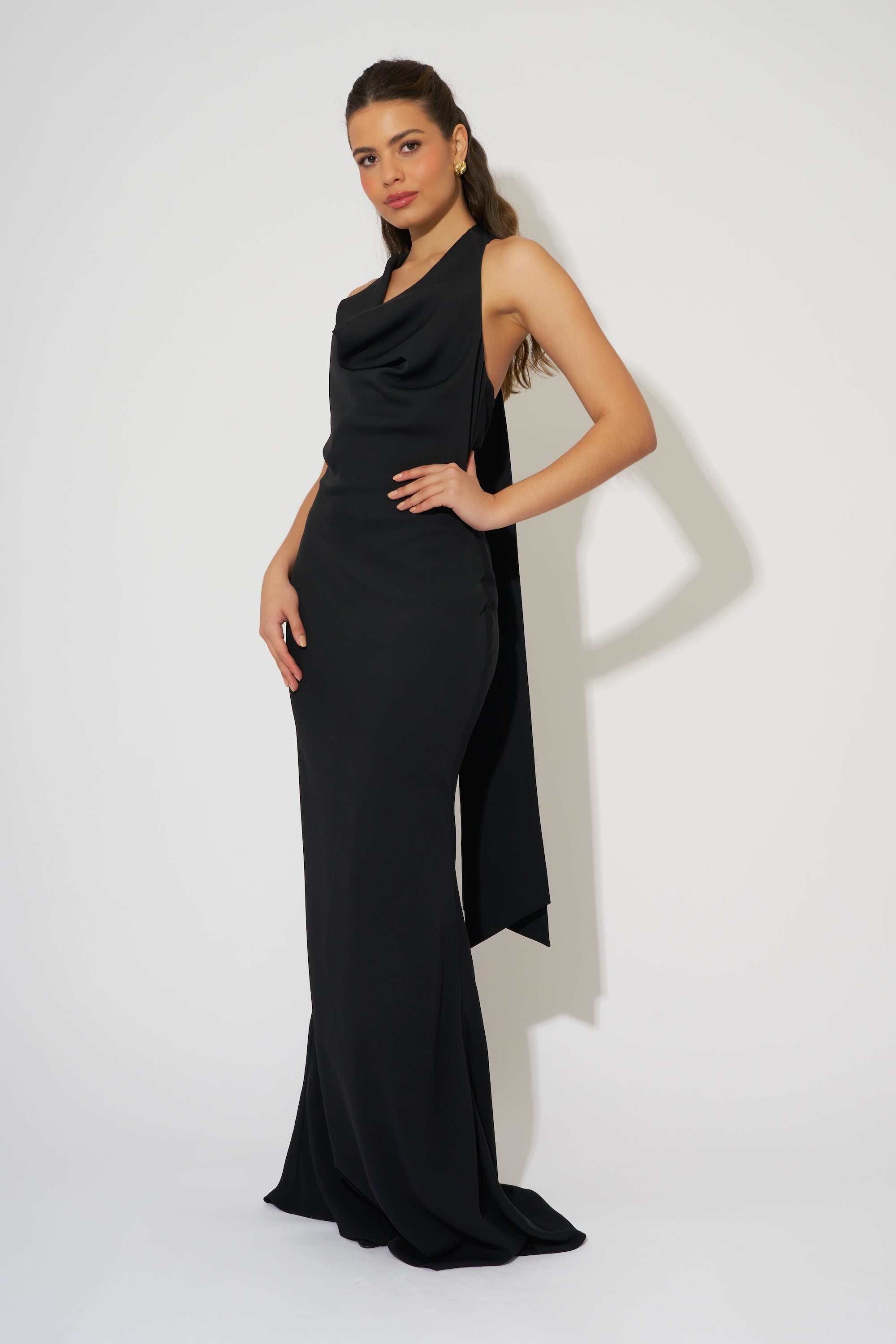 Cowl Neck Maxi Dress