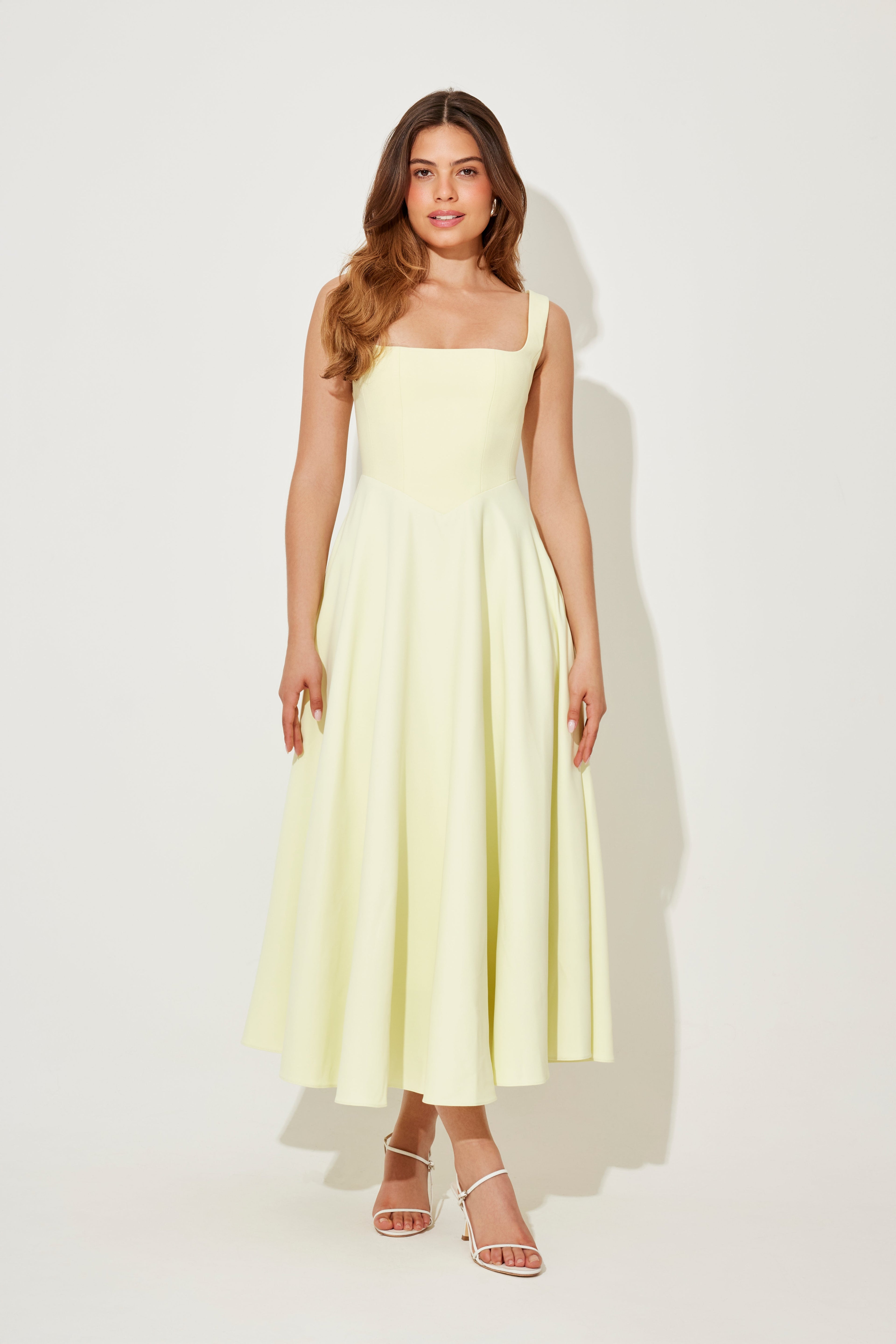 Square Neck Midi Dress