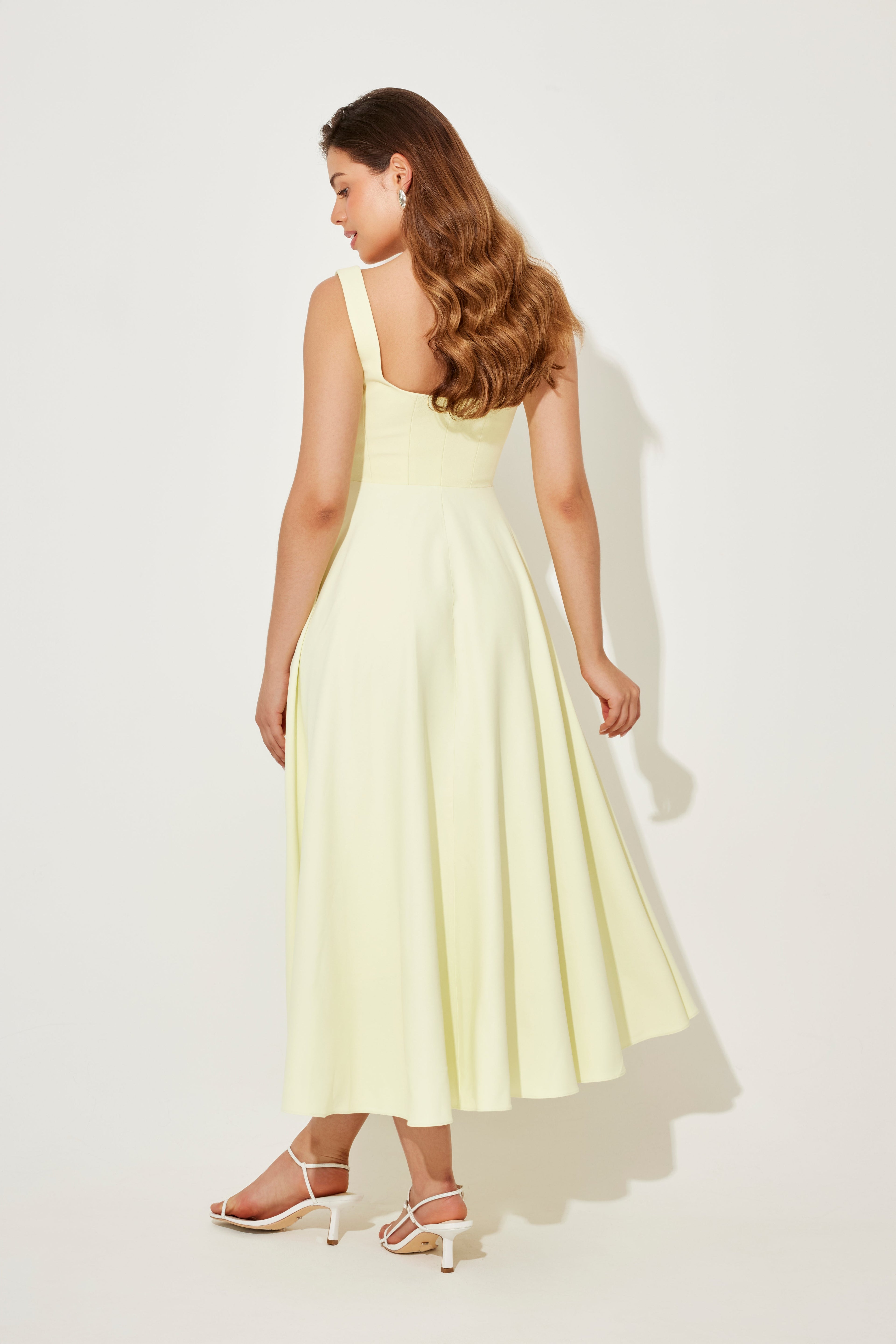 Square Neck Midi Dress