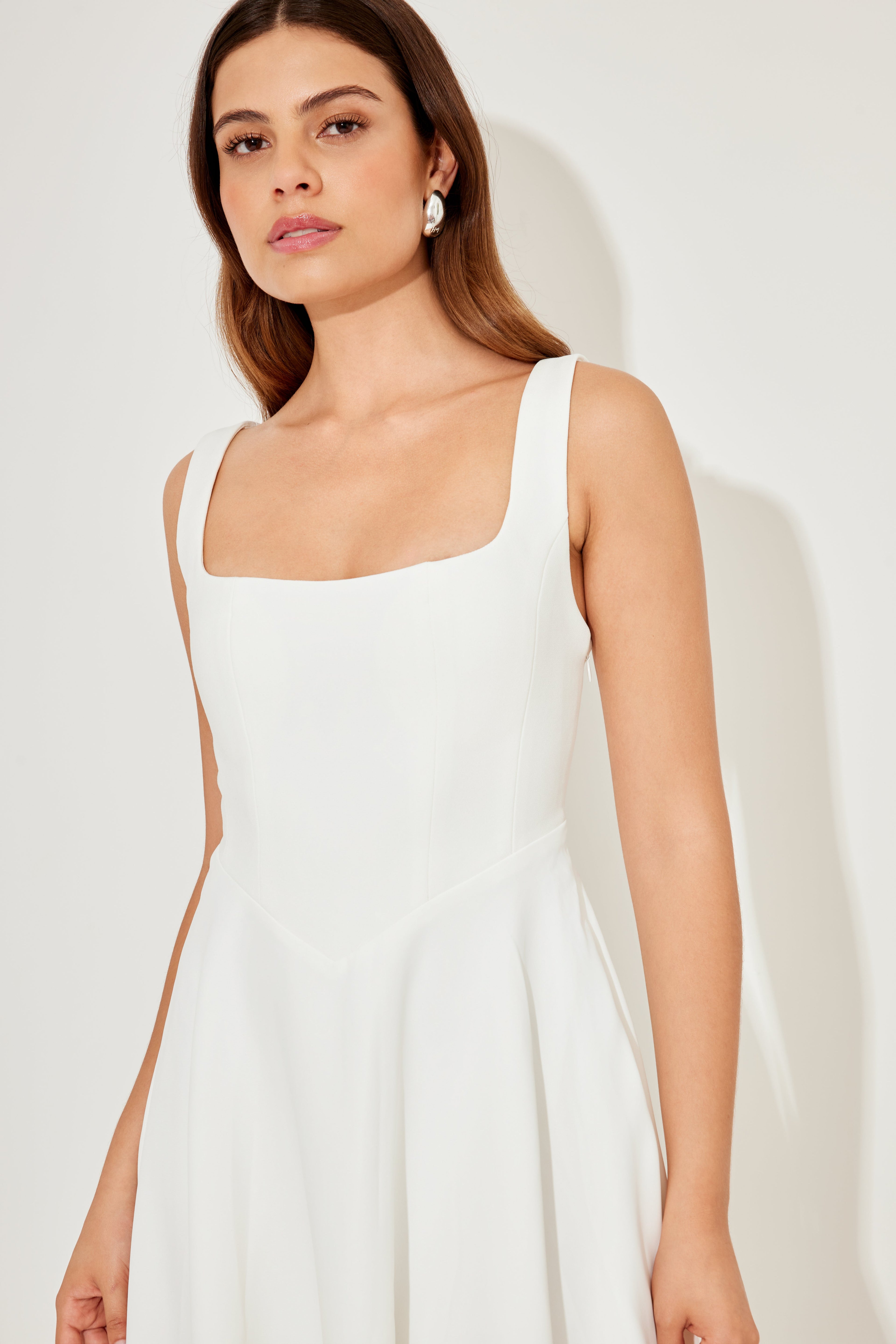 Square Neck Midi Dress