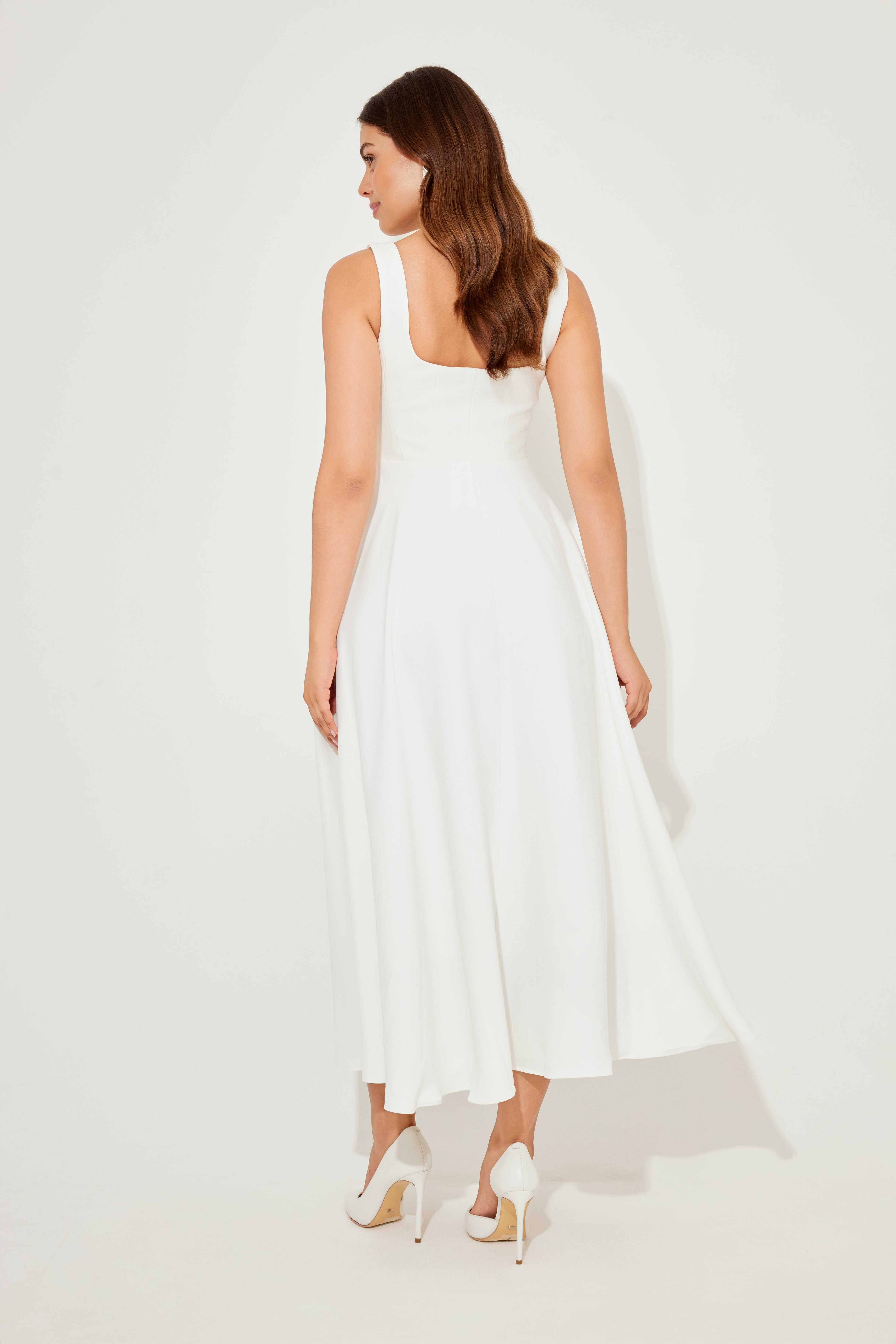Square Neck Midi Dress