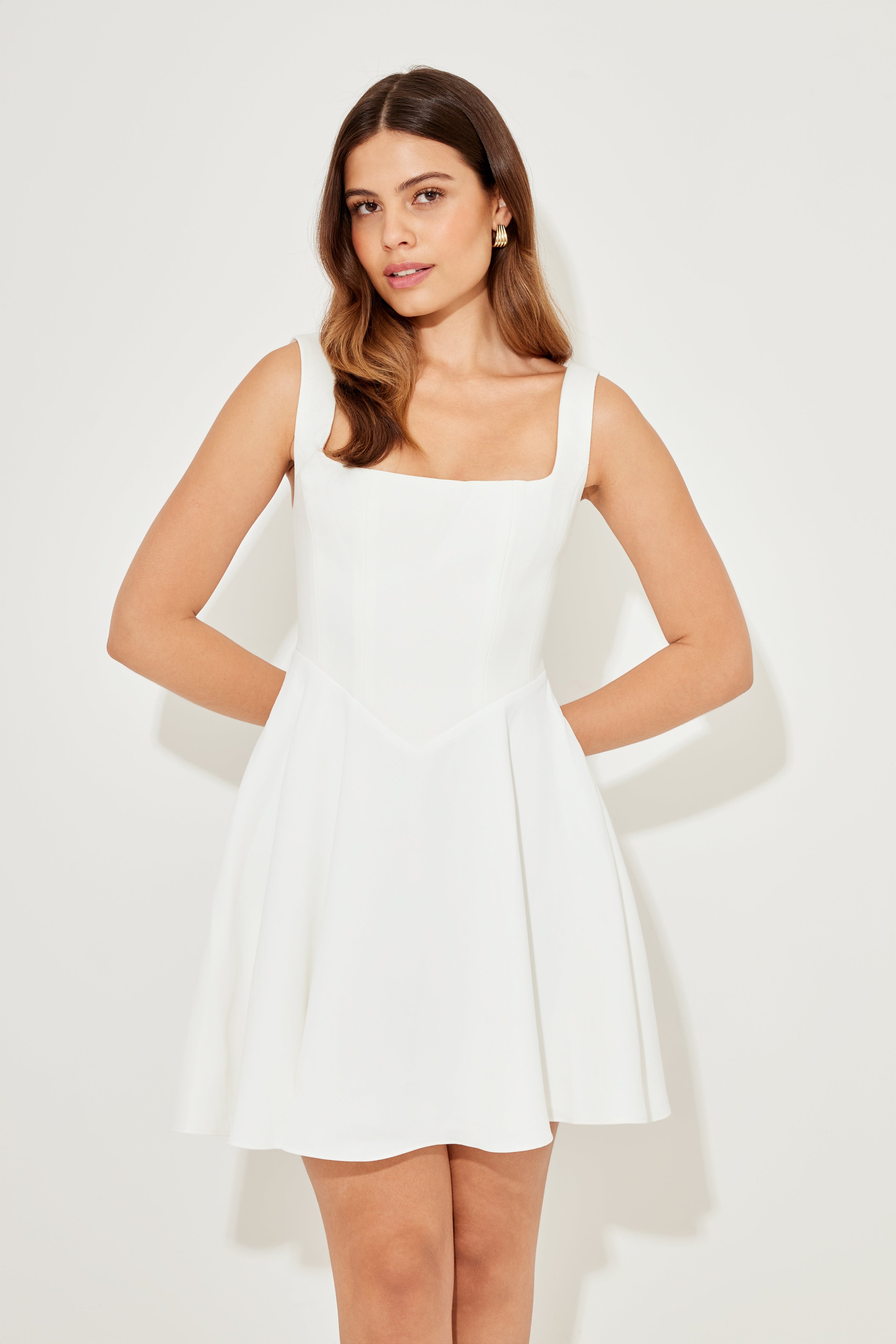 Square Neck Mini Dress