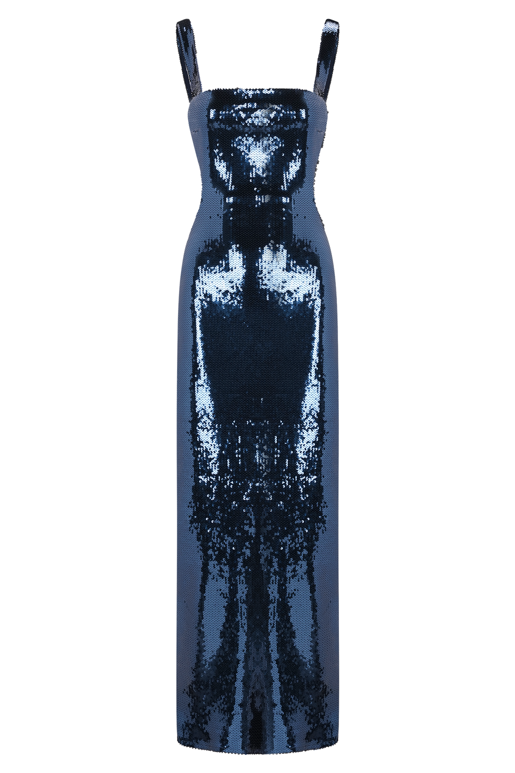 Adoria Sequin Cut Out Maxi Dress - Navy