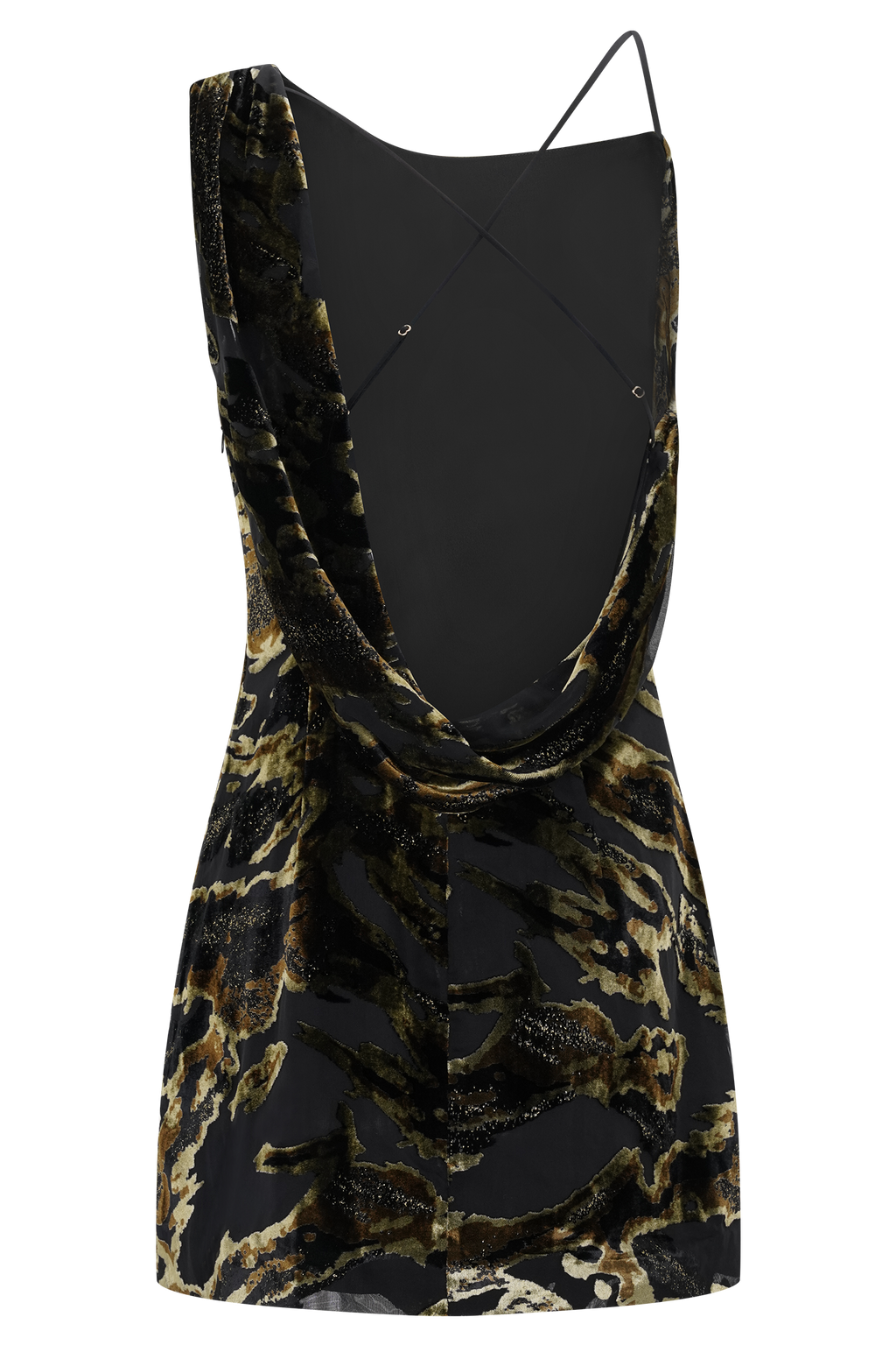 Ayana Cross Back Mini Dress - Velvet Burnout