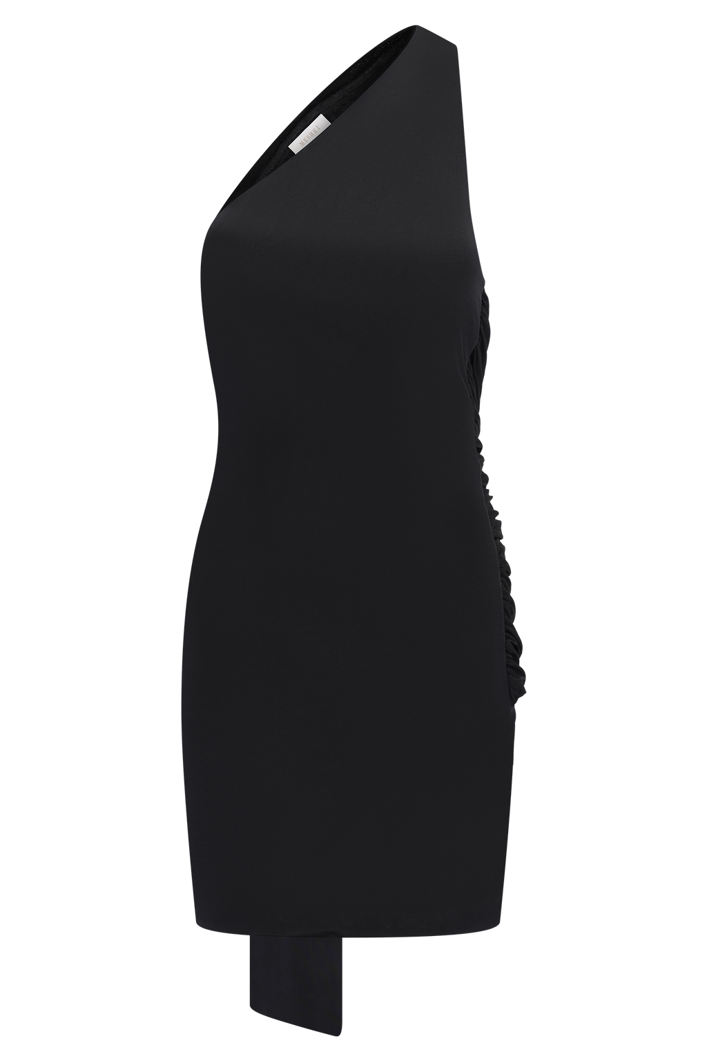 Claudette Slinky Mini Dress With Hardware - Black