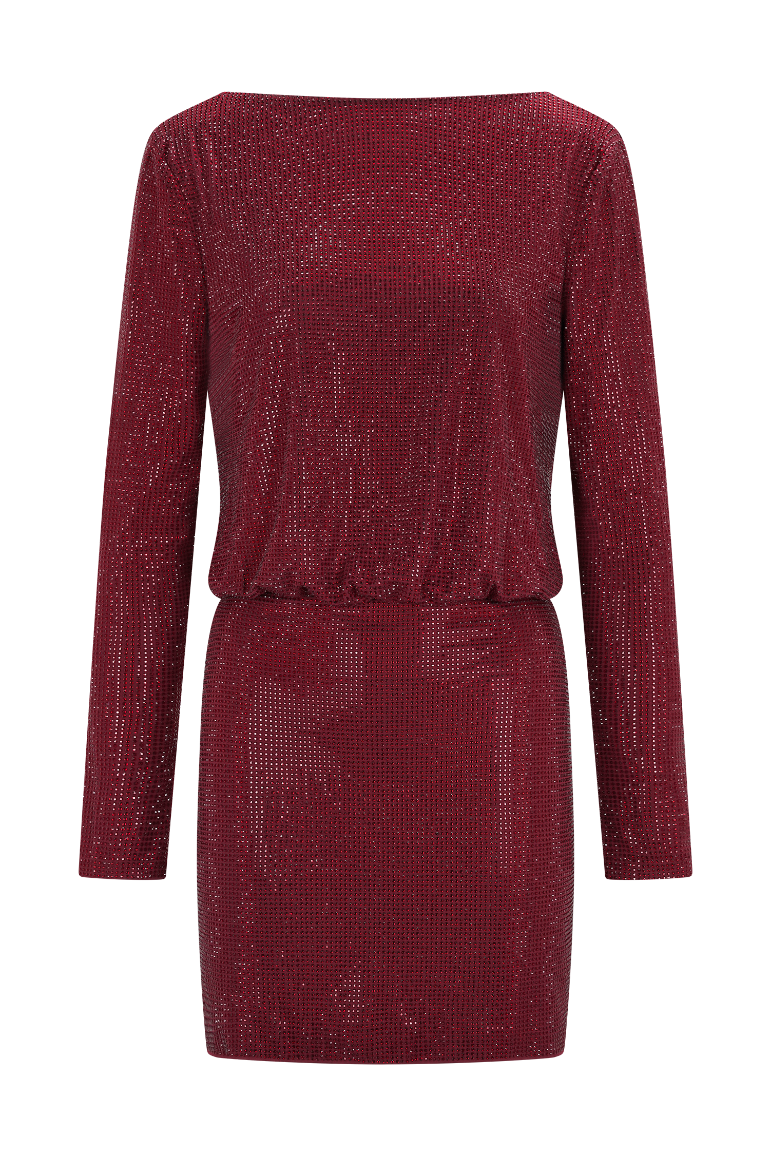 Darius Diamante Cowl Mini Dress - Wine