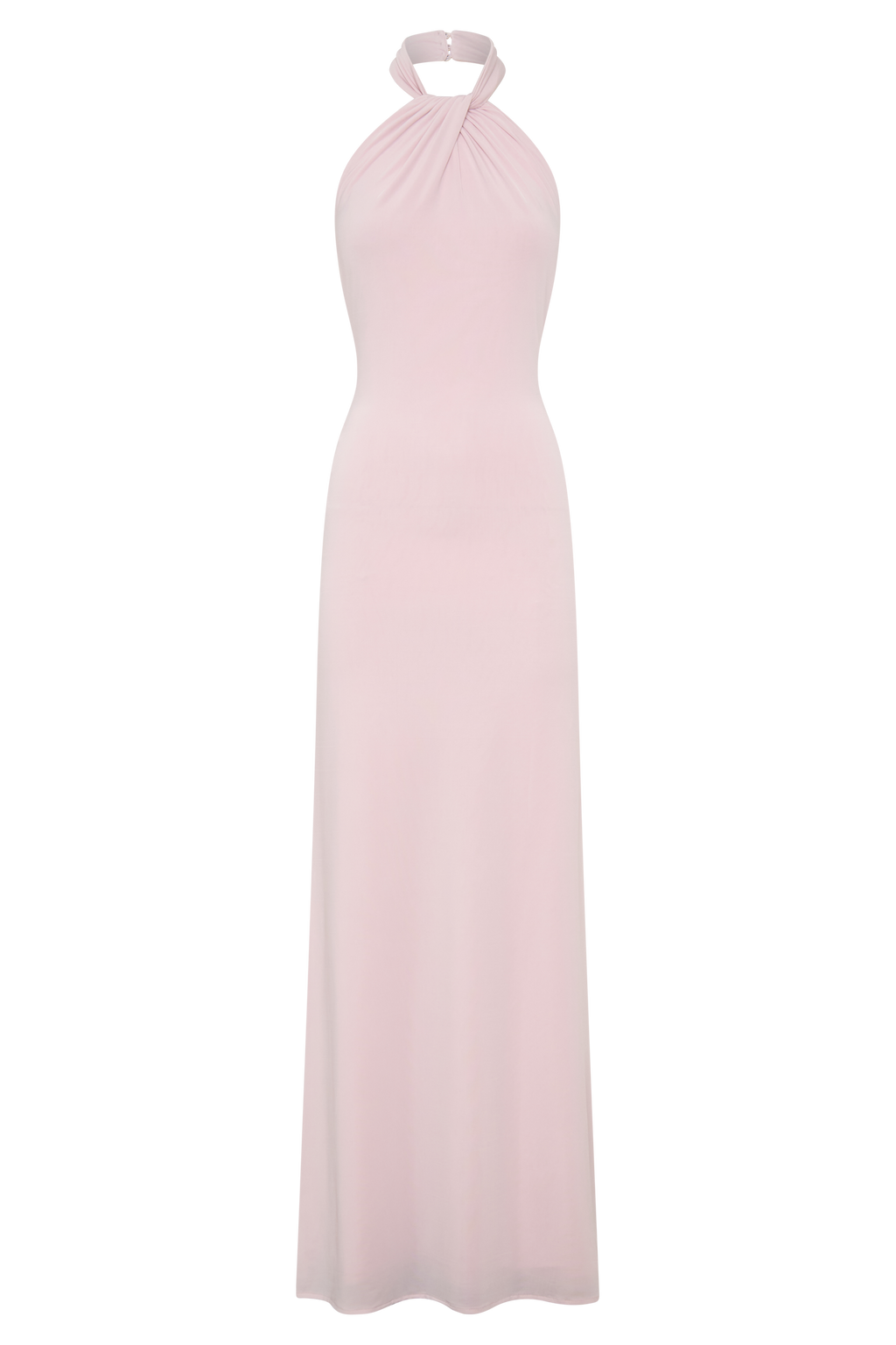 Elyna Slinky Halter Maxi Dress - Pale Pink