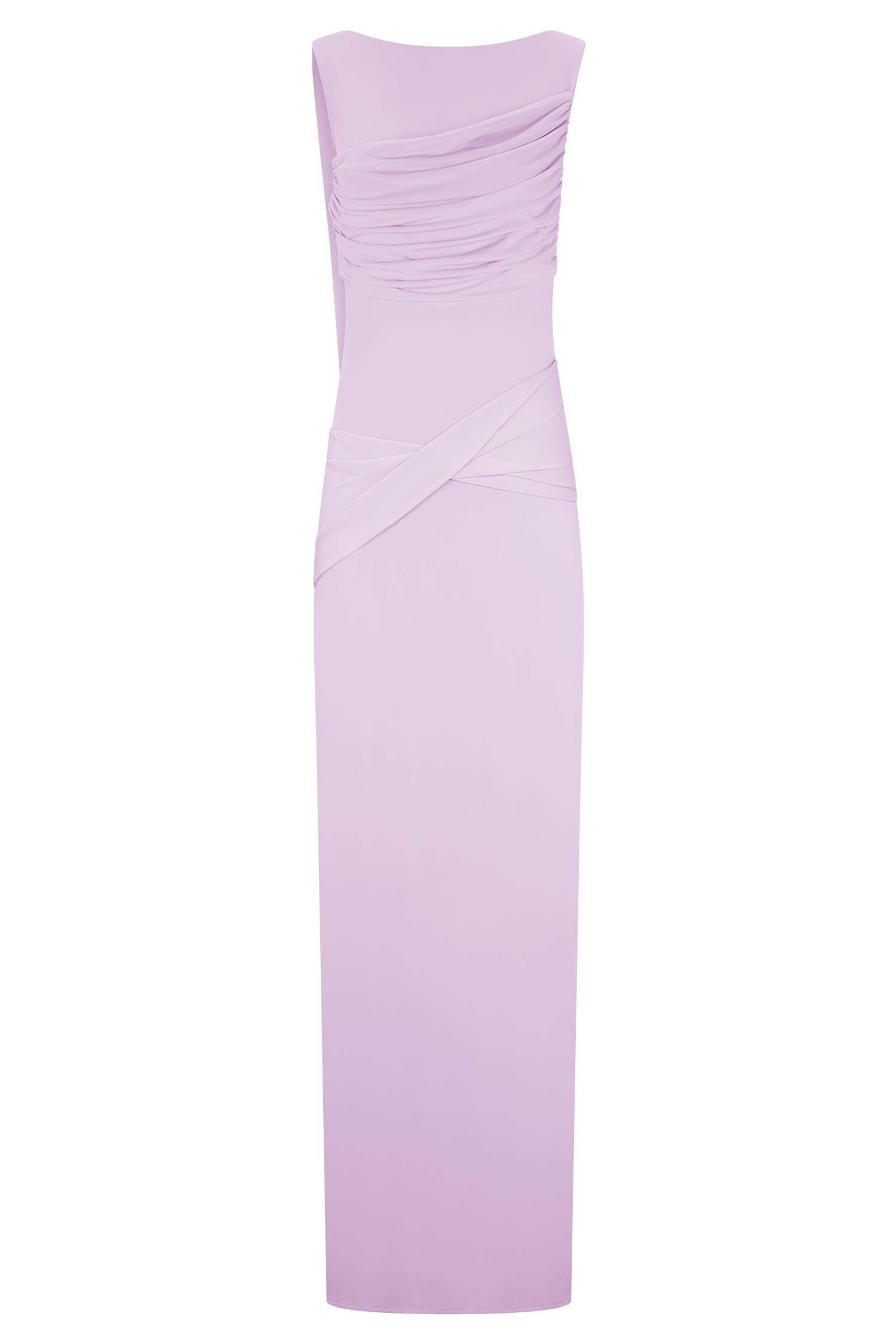 Henley Slinky Drape Maxi Dress - Baby Pink