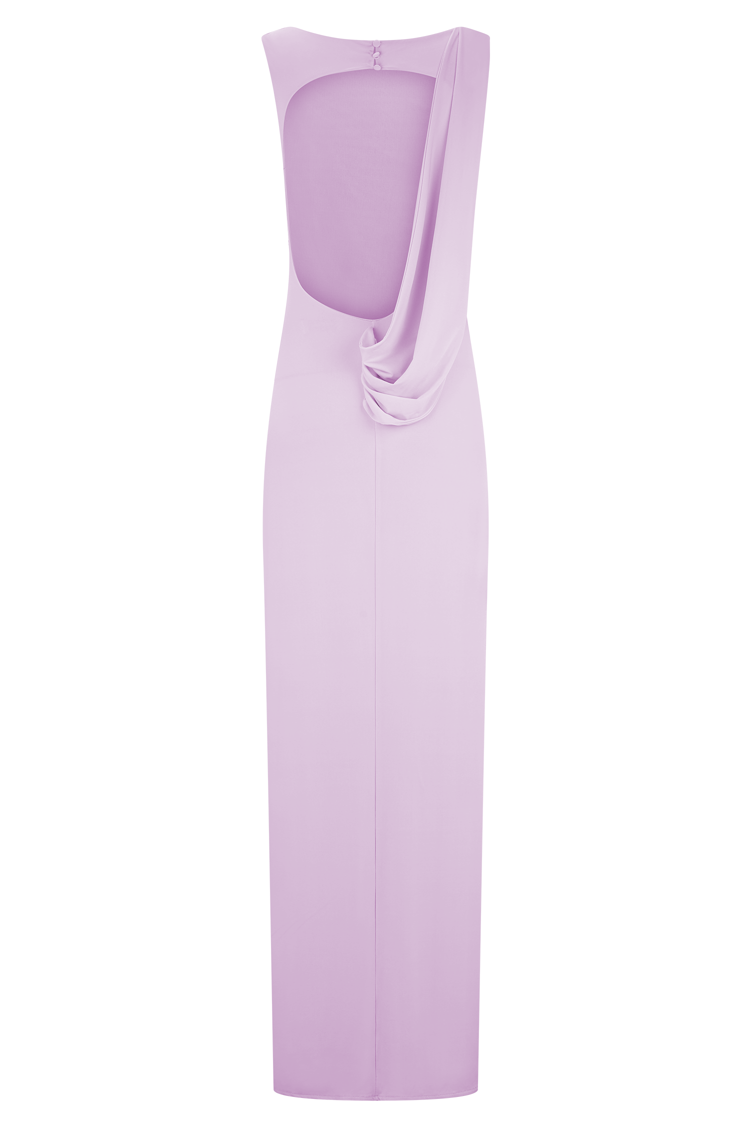 Henley Slinky Drape Maxi Dress - Baby Pink