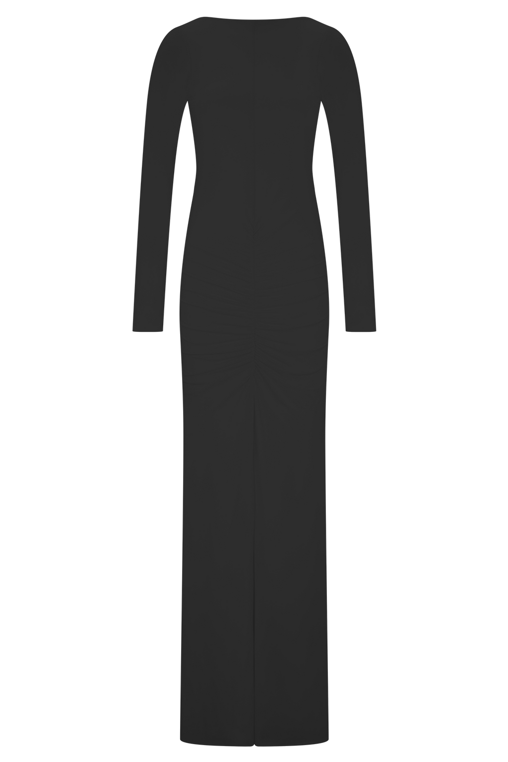 Louisa Long Sleeve Slinky Maxi Dress - Black