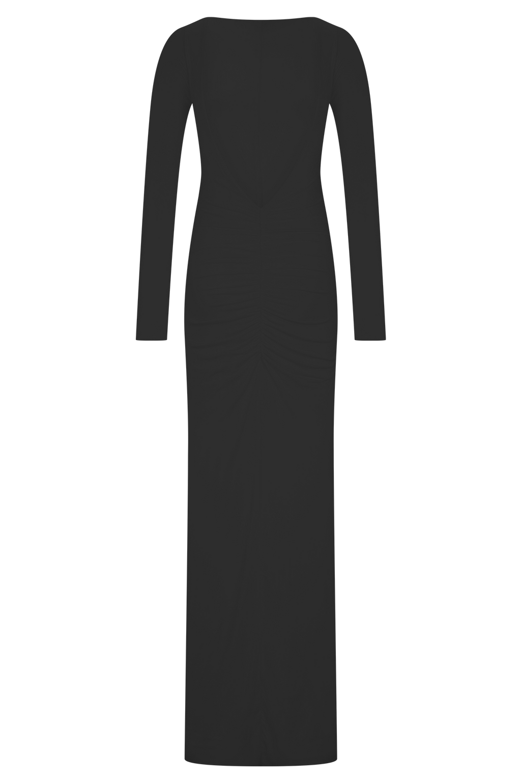 Louisa Long Sleeve Slinky Maxi Dress - Black