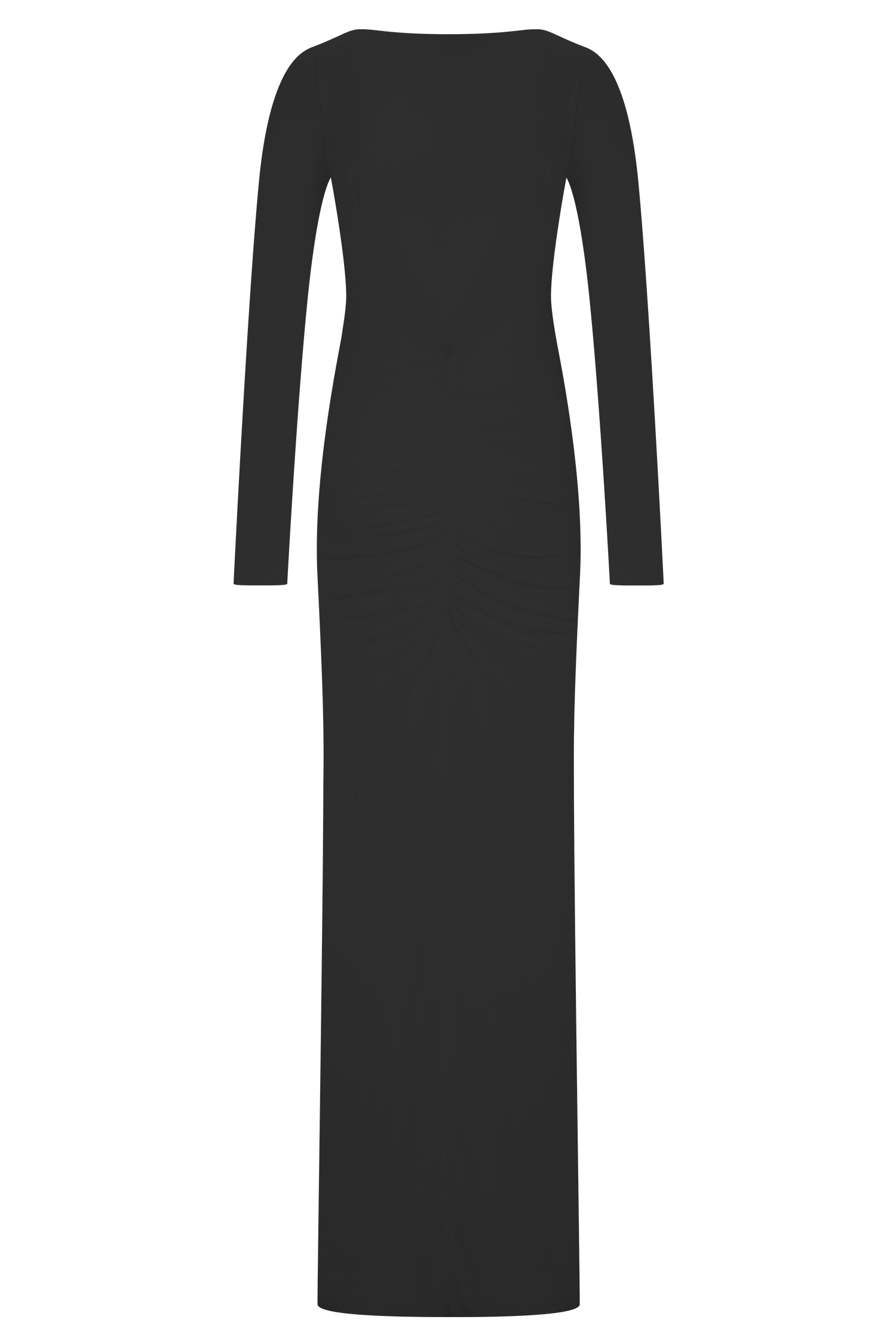 Louisa Long Sleeve Slinky Maxi Dress - Black