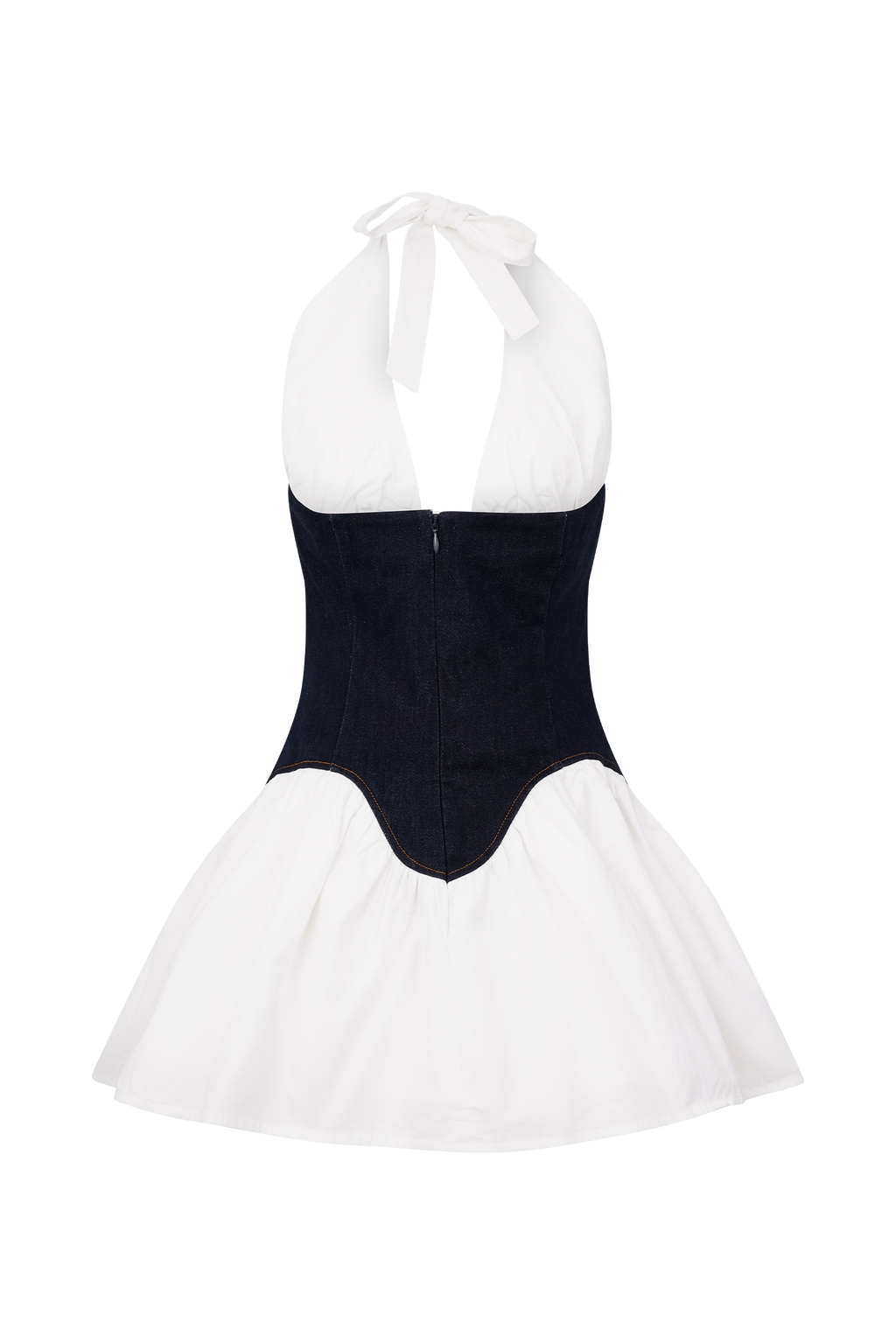 Merlyn Denim Cotton Mini Dress - Indigo Blue