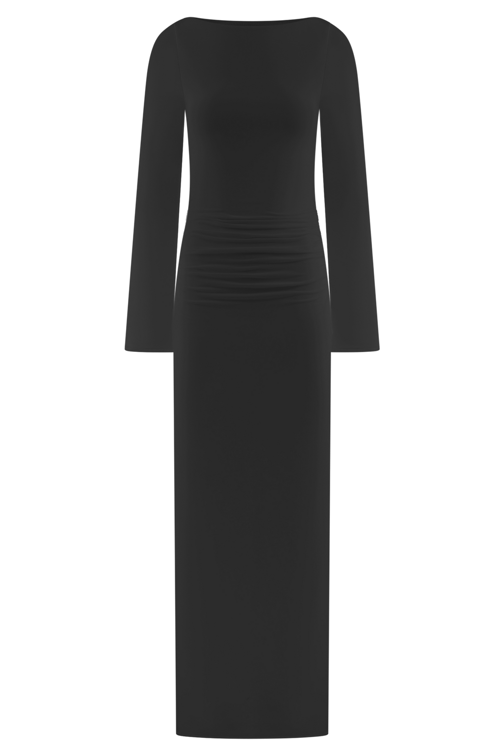 Vienna Slinky Cut Out Maxi Dress - Black