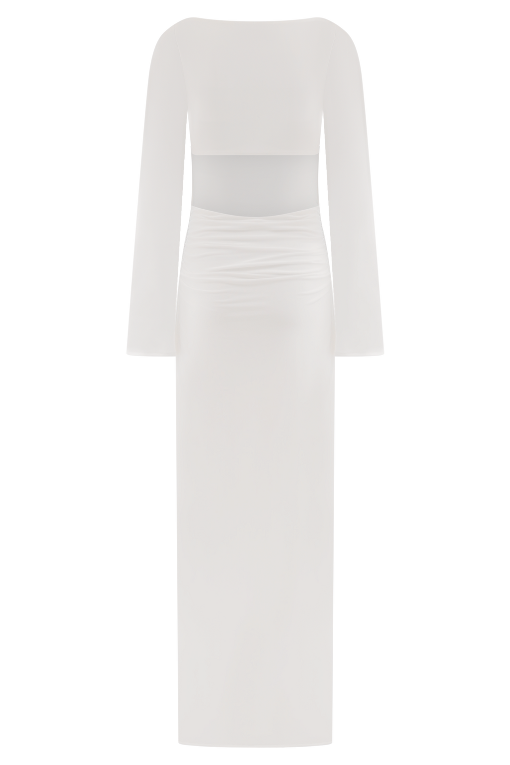 Vienna Slinky Cut Out Maxi Dress - White
