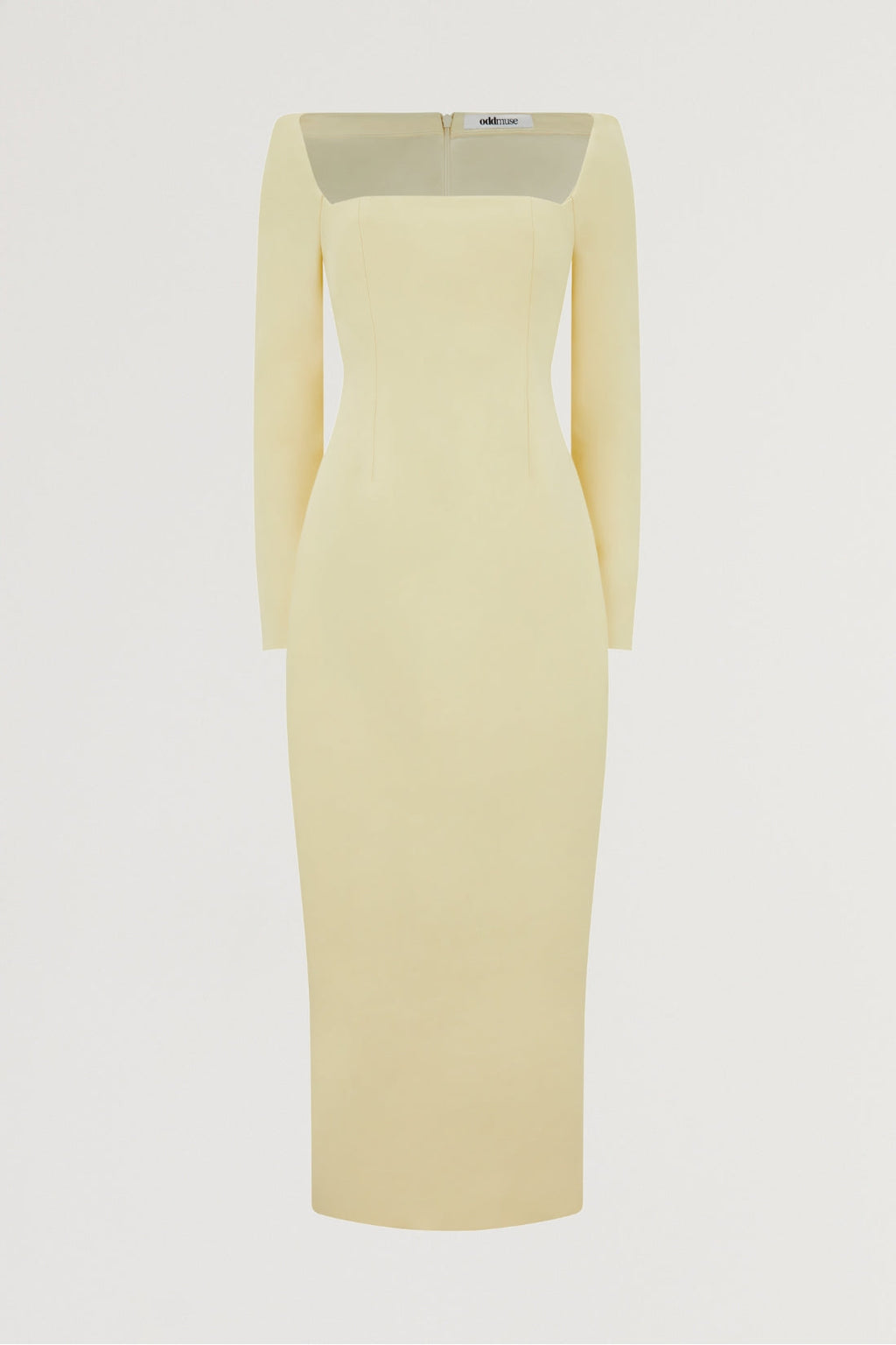 Framed Neckline Maxi Dress