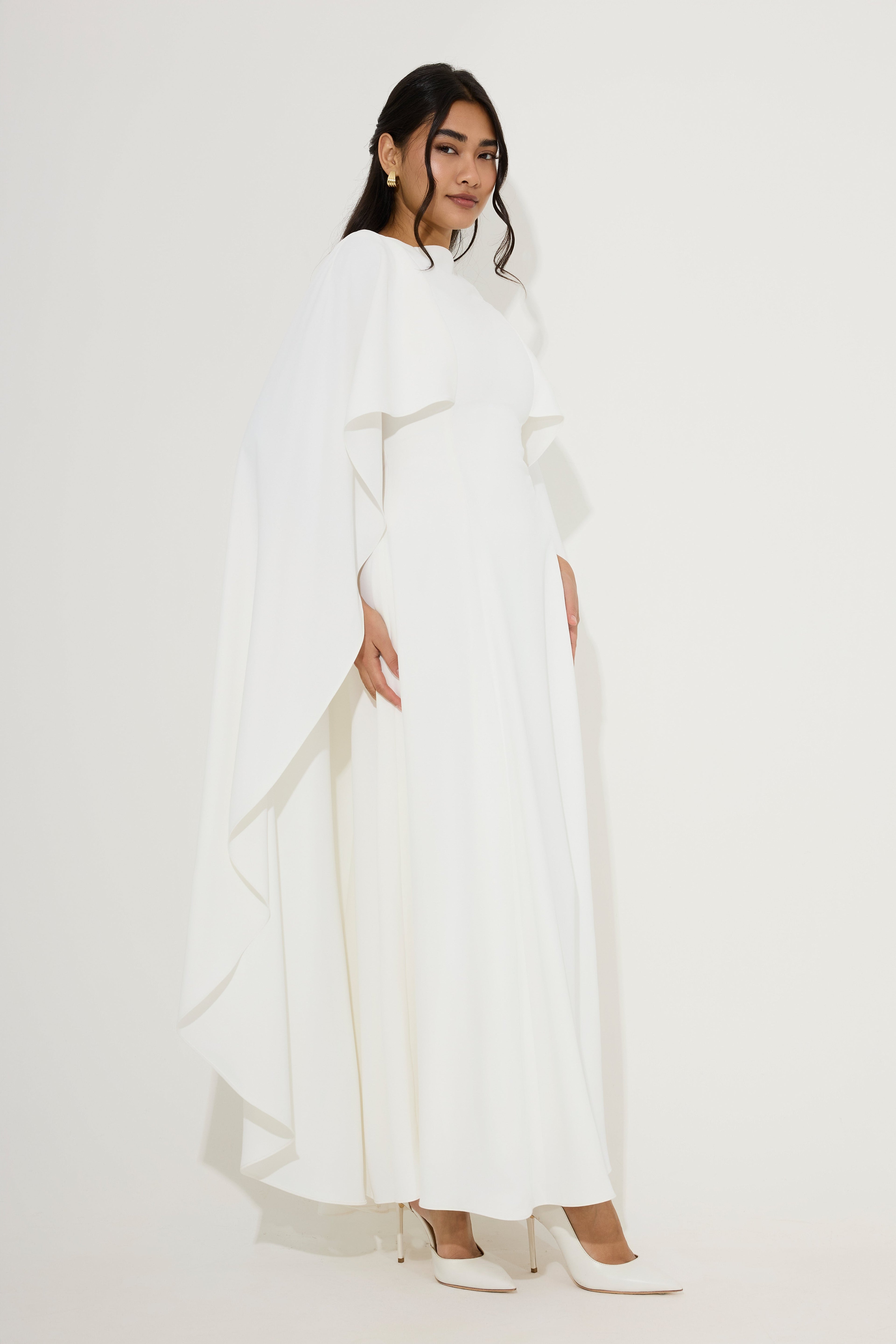 Cape Midi Dress – Sade Chic Boutique Cape Midi Dress – Sade Chic Boutique