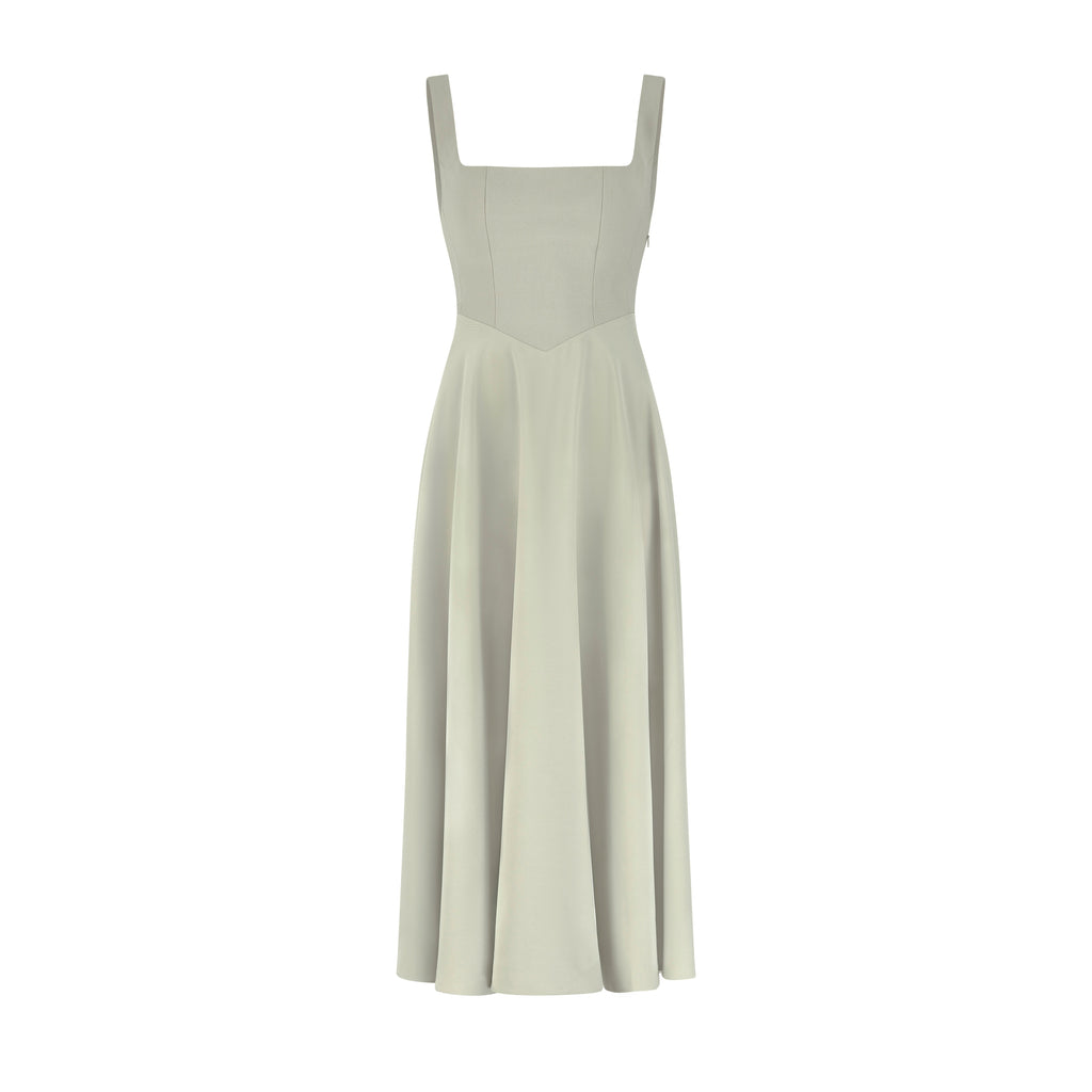 Square Neck Midi Dress