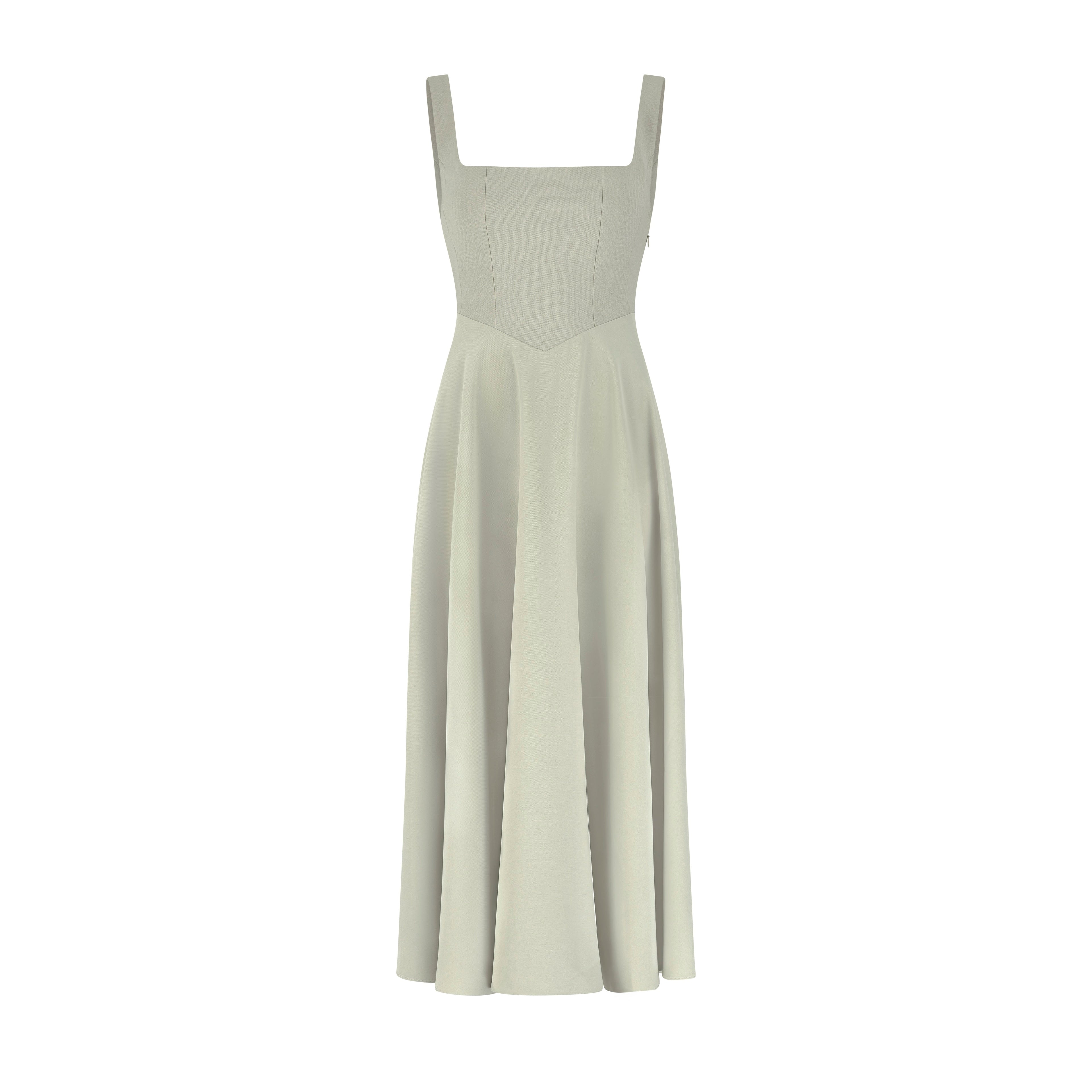 Square Neck Midi Dress