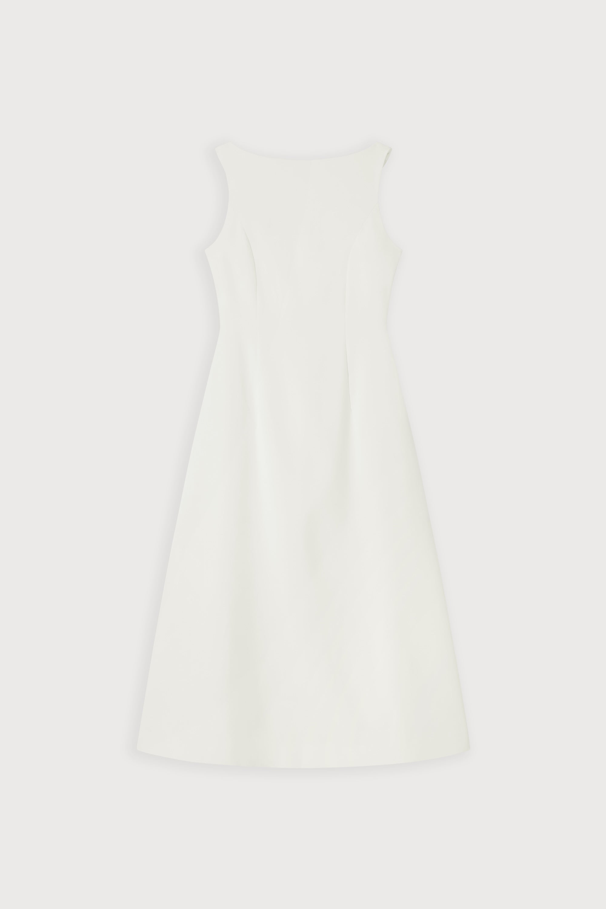 Straight Neck Midi Dress