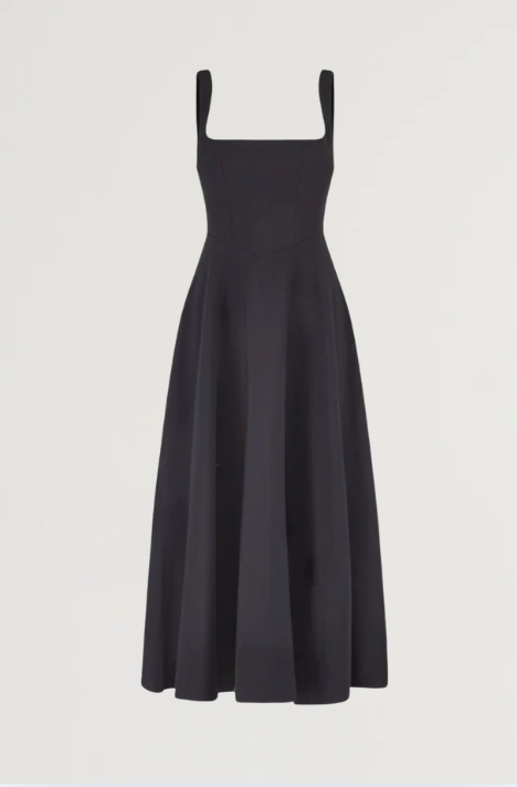 Square Neck Midi Dress