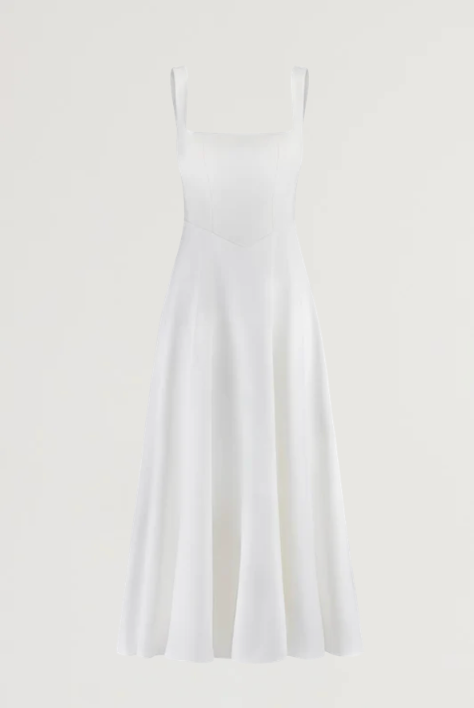 Square Neck Midi Dress