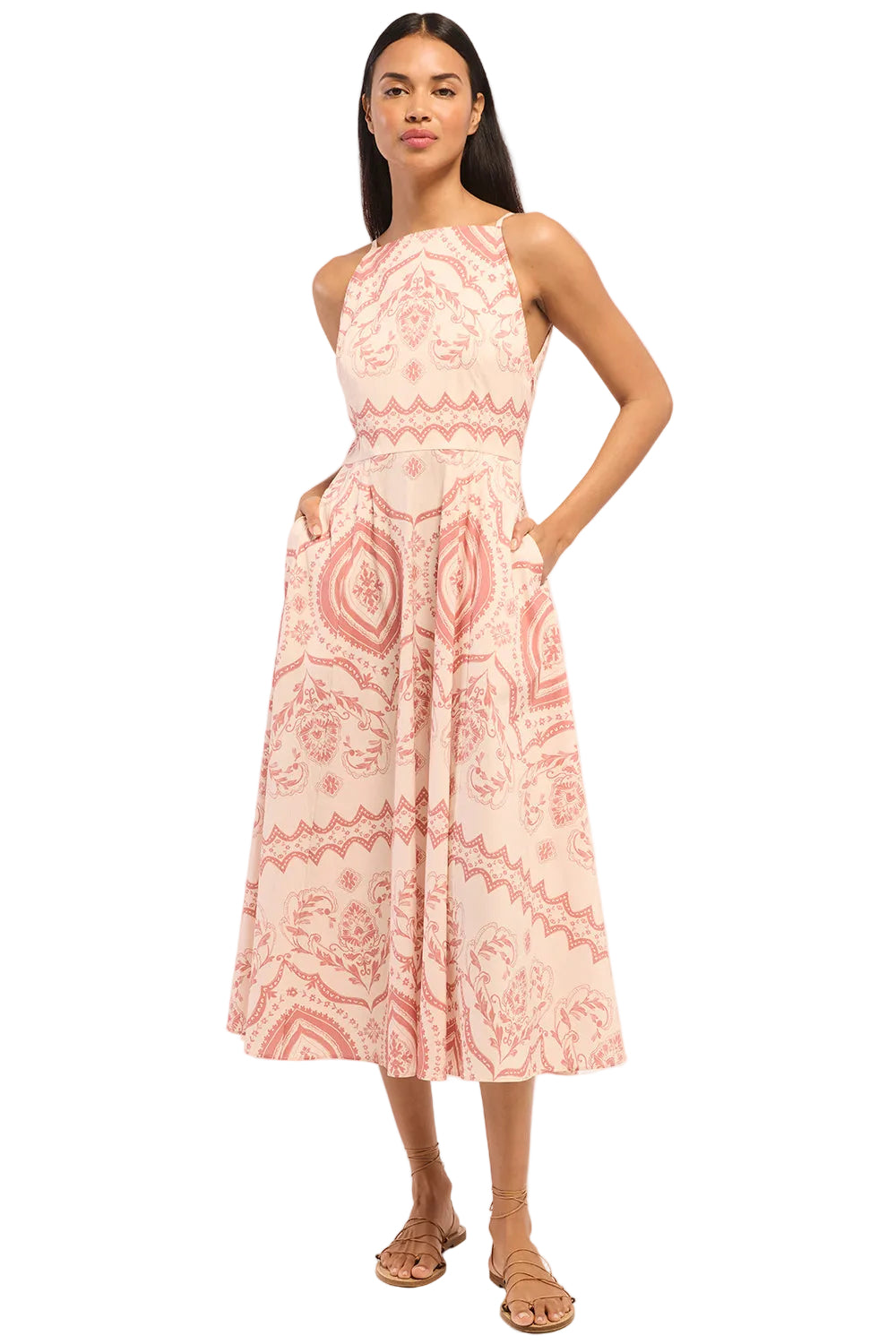 Amara Rose Ceramic Print Midi Dress