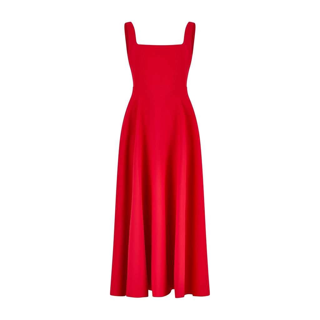 Square Neck Midi Dress